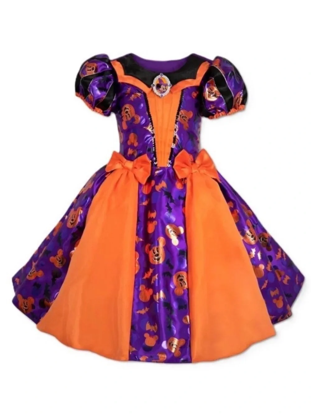 Disney  Girls' Minnie Mouse Purple & Orange Halloween Party Costume Dress